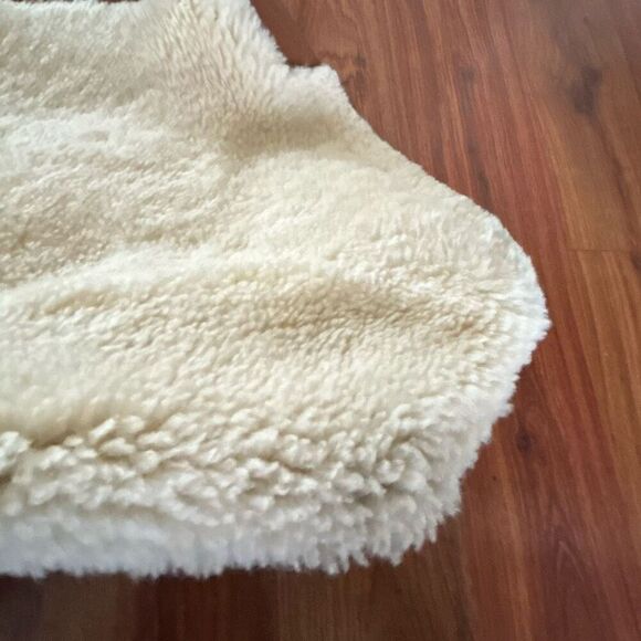 Shinola Detroit The Runwell shoulder tote shearling and natural leather oat tan - Picture 4 of 9